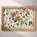 Full frame view of A french country textile print, floral pattern