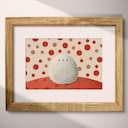 Matted frame view of A cute simple illustration with simple shapes, a yeti