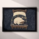 Full frame view of A cute simple illustration with simple shapes, sheep in a bed