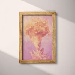 Tornado Digital Download | Weather Wall Decor | Landscapes Decor | Purple, Red and Beige Print | Vintage Wall Art | Living Room Art | Grief & Mourning Digital Download | Halloween Wall Decor | Autumn Decor | Pastel Pencil Illustration