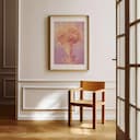 Room view with a matted frame of A vintage pastel pencil illustration, a tornado