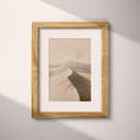 Matted frame view of A mid-century oil painting, a desert dune