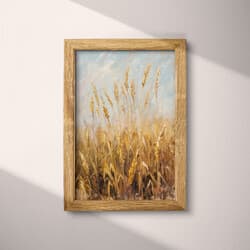 Wheat Field Digital Download | Nature Wall Decor | Landscapes Decor | Gray, Brown, Black and Orange Print | Impressionist Wall Art | Living Room Art | Housewarming Digital Download | Thanksgiving Wall Decor | Autumn Decor | Oil Painting