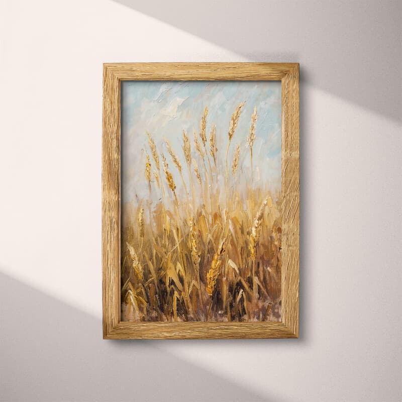 Full frame view of An impressionist oil painting, a wheat field