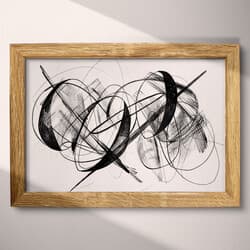 Abstract Shapes Digital Download | Abstract Wall Decor | Abstract Decor | Gray and Black Print | Vintage Wall Art | Office Art | Grief & Mourning Digital Download | Graphite Sketch