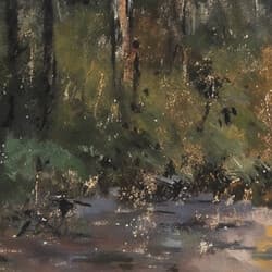 Thick Forest Digital Download | Nature Wall Decor | Landscapes Decor | Black, Gray, Brown and White Print | Impressionist Wall Art | Living Room Art | Grief & Mourning Digital Download | Halloween Wall Decor | Autumn Decor | Oil Painting