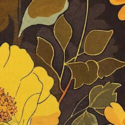 Floral Art | Floral Wall Art | Flowers Print | Black, Yellow, Brown and Orange Decor | Art Nouveau Wall Decor | Living Room Digital Download | Housewarming Art | Autumn Wall Art | Tapestry Print