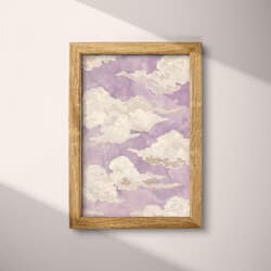 Cloud Pattern Digital Download | Nature Wall Decor | White and Purple Decor | Bohemian Print | Bedroom Wall Art | Baby Shower Art | Spring Digital Download | Textile