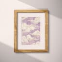 Matted frame view of A bohemian textile print, cloud pattern