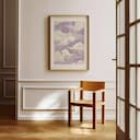 Room view with a matted frame of A bohemian textile print, cloud pattern