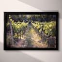 Full frame view of An impressionist oil painting, a vineyard