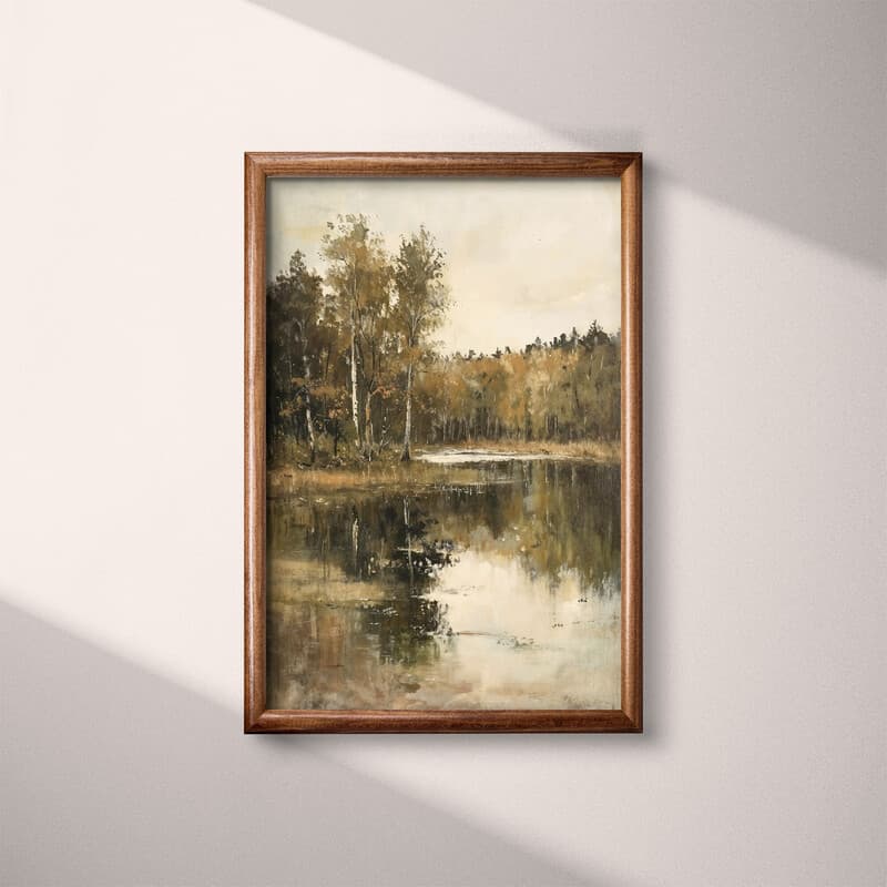 Full frame view of A vintage oil painting, a national park