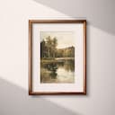 Matted frame view of A vintage oil painting, a national park