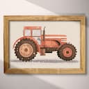 Full frame view of A cute simple illustration with simple shapes, a tractor