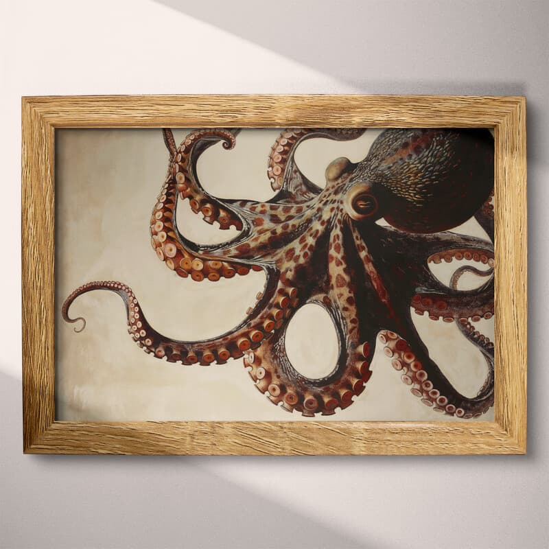 Full frame view of A baroque pastel pencil illustration, an octopus