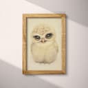Full frame view of A cute chibi anime pastel pencil illustration, an owl