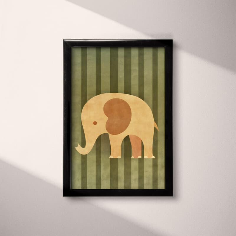 Full frame view of A cute simple illustration with simple shapes, an elephant