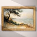 Full frame view of An impressionist oil painting, a tranquil beach
