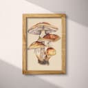 Full frame view of An art deco pastel pencil illustration, mushrooms