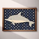 Full frame view of A cute simple illustration with simple shapes, a dolphin