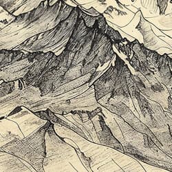 Mountain Range Digital Download | Nature Wall Decor | Landscapes Decor | Beige, Black and Brown Print | Japandi Wall Art | Living Room Art | Housewarming Digital Download | Winter Wall Decor | Graphite Sketch