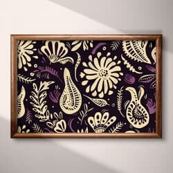 Simple Pattern Digital Download | Abstract Wall Decor | Abstract Decor | Black, Beige and Purple Print | Bohemian Wall Art | Living Room Art | Housewarming Digital Download | Autumn Wall Decor | Linocut Print