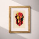 Matted frame view of An abstract industrial pastel pencil illustration, a circuit board
