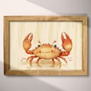 Full frame view of A cute chibi anime colored pencil illustration, a crab