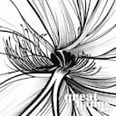 Closeup view of A minimalist pencil sketch, a flower