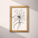 Full frame view of A minimalist pencil sketch, a flower