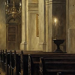 Church Interior Art | Architecture Wall Art | Architecture Print | Black, Brown and Beige Decor | Baroque Wall Decor | Living Room Digital Download | Grief & Mourning Art | Christmas Wall Art | Oil Painting