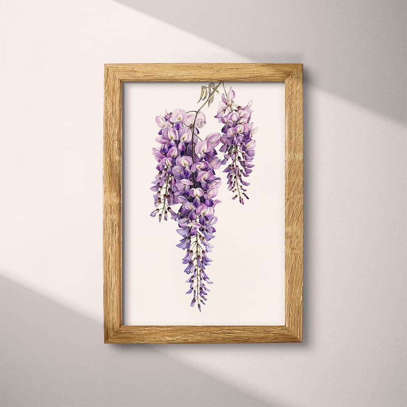 Full frame view of A rustic colored pencil illustration, a wisteria flower