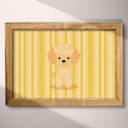 Full frame view of A cute simple illustration with simple shapes, a poodle