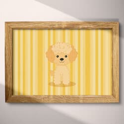 Poodle Digital Download | Animal Wall Decor | Orange, Brown and Black Decor | Cute Simple Print | Kids Wall Art | Baby Shower Art | Autumn Digital Download | Simple Illustration