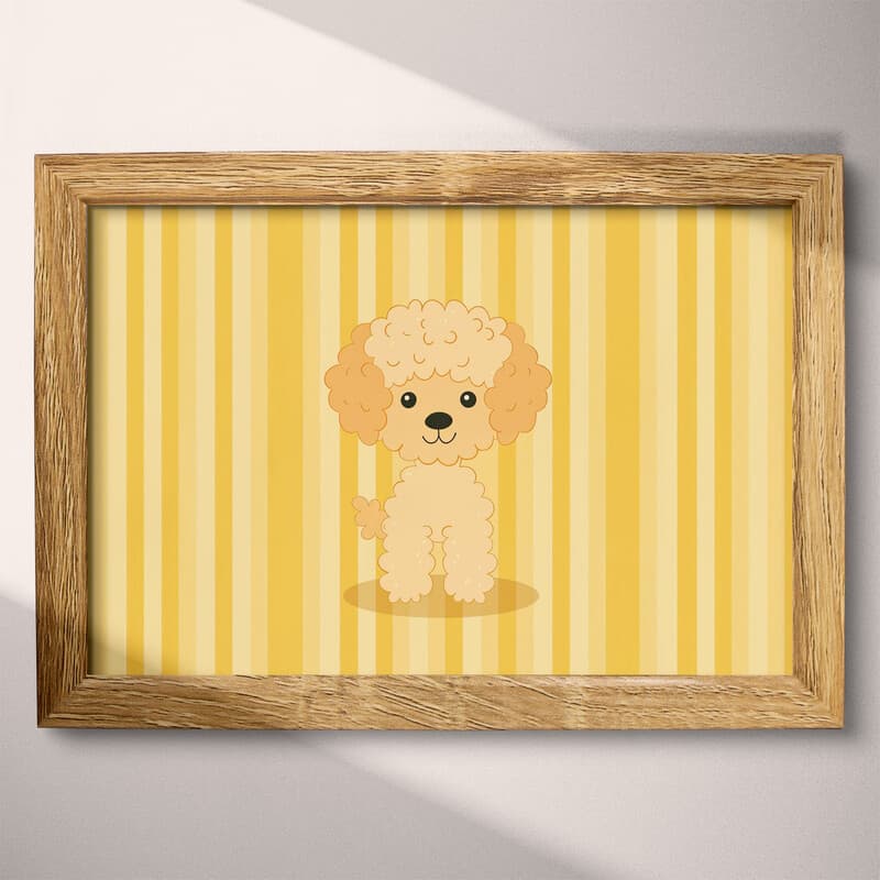 Full frame view of A cute simple illustration with simple shapes, a poodle