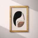 Full frame view of An abstract minimalist flat 2D illustration, curved lines in an oval