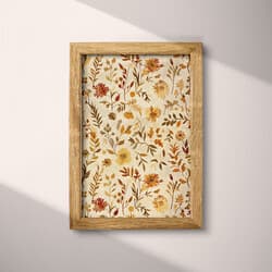 Botanical Art | Botanical Wall Art | Botanical Print | Beige and Brown Decor | Southwestern Wall Decor | Living Room Digital Download | Housewarming Art | Autumn Wall Art | Textile