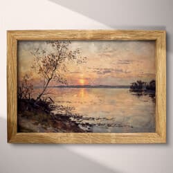 Sunset Digital Download | Nature Wall Decor | Landscapes Decor | Brown, Black and Beige Print | Impressionist Wall Art | Living Room Art | Housewarming Digital Download | Autumn Wall Decor | Oil Painting