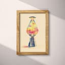 Full frame view of A contemporary pastel pencil illustration, a lava lamp