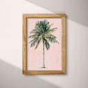 Full frame view of A vintage linocut print, a tropical palm tree