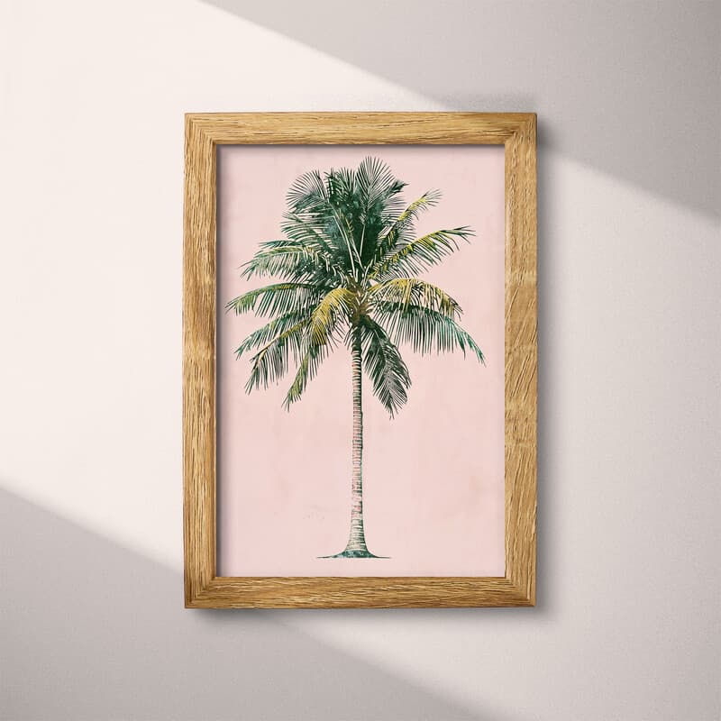 Full frame view of A vintage linocut print, a tropical palm tree