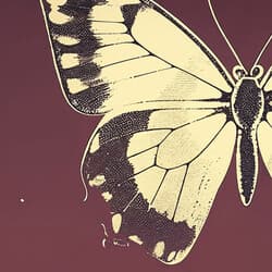 Butterfly Pattern Art | Nature Wall Art | Animals Print | Brown, White, Black, Purple and Orange Decor | Vintage Wall Decor | Living Room Digital Download | Housewarming Art | Autumn Wall Art | Linocut Print