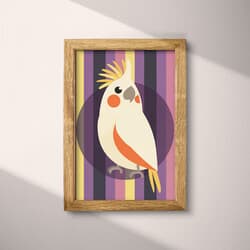 Parrot Digital Download | Animal Wall Decor | Animals Decor | Purple, Beige, Black, Pink and Brown Print | Cute Simple Wall Art | Kids Art | Back To School Digital Download | Spring Wall Decor | Simple Illustration