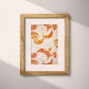 Matted frame view of A bauhaus textile print, intricate pattern