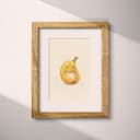 Matted frame view of A cute chibi anime pastel pencil illustration, a banana