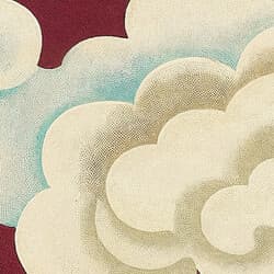 Clouds Pattern Art | Nature Wall Art | Landscapes Print | White, Purple, Blue and Green Decor | Japandi Wall Decor | Bedroom Digital Download | Housewarming Art | Spring Wall Art | Textile