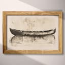 Full frame view of A vintage graphite sketch, a canoe