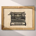 Full frame view of A vintage graphite sketch, a typewriter