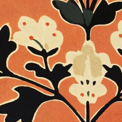 Floral Art | Floral Wall Art | Flowers Print | Orange, Beige, Black and Brown Decor | Mid Century Wall Decor | Living Room Digital Download | Housewarming Art | Thanksgiving Wall Art | Autumn Print | Textile