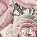 Closeup view of A vintage pastel pencil illustration, a crown on a bed of pink roses